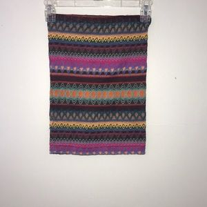 Patterned Pencil skirt